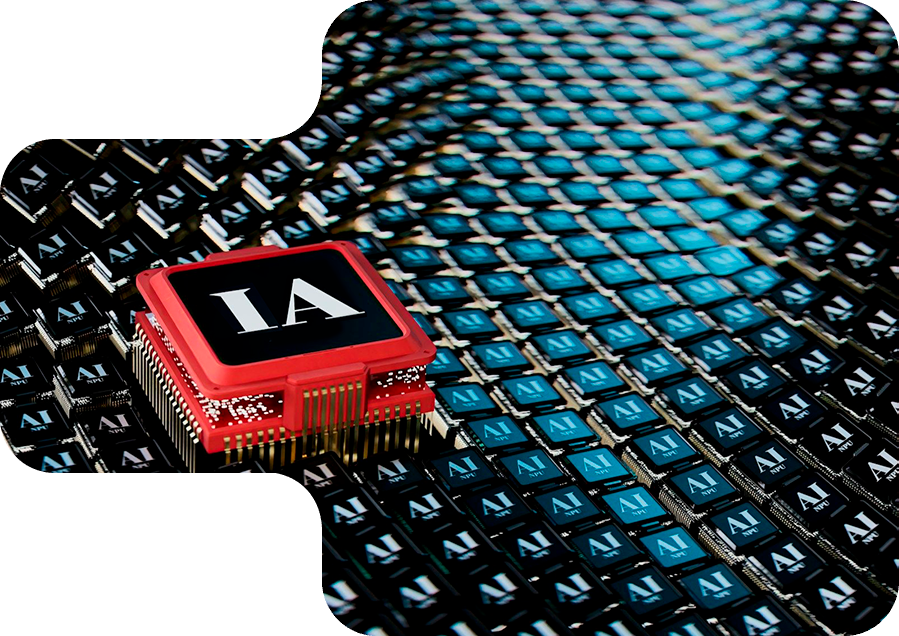 A micro processor sitting on top of a table